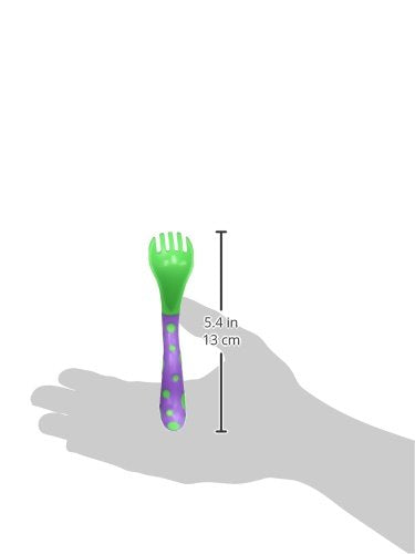 Nuby fork & spoon set 18months + (multi-colored)